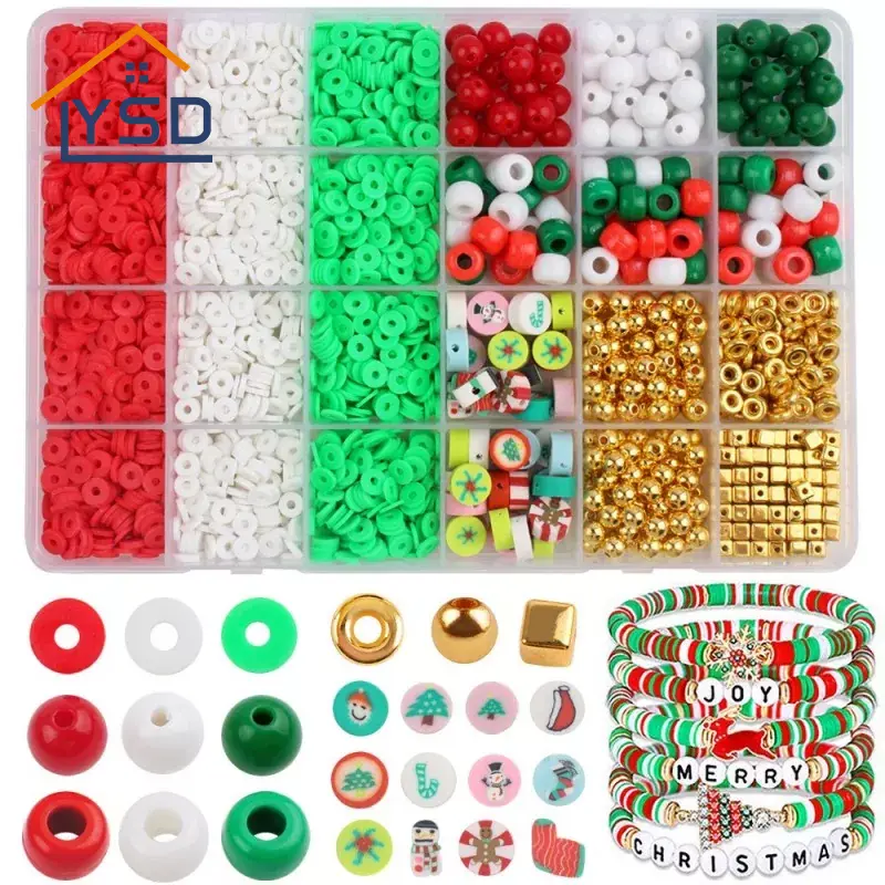 Weihnachtsperlen-DIY-Armband-Set