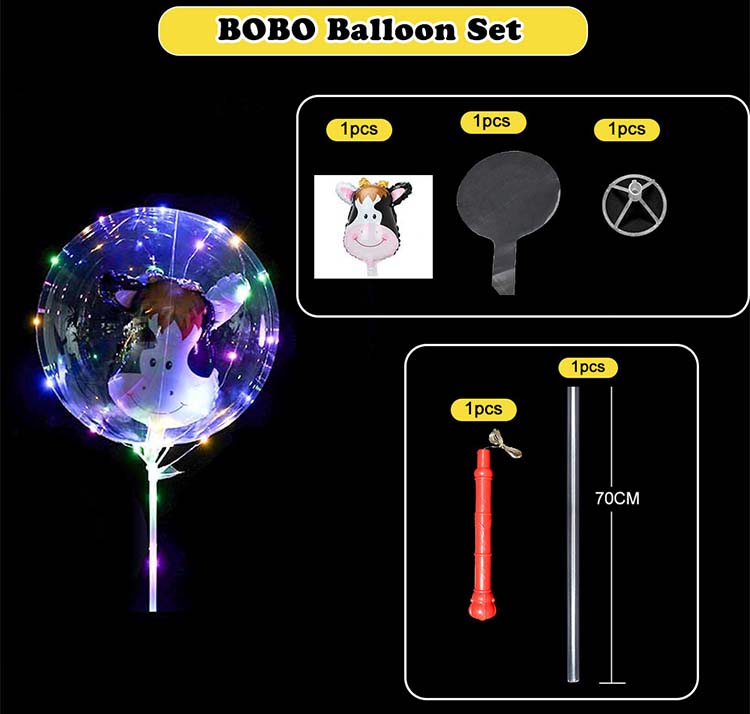 Bobo balloon set with mini foil balloon